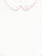 Tutina per neonata Tartine Et Chocolate bianca con ricamo rosa - Rubino Kids