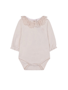 Tutina per neonata Tartine Et Chocolate rosa con colletto in pizzo - Rubino Kids