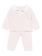 Tutina per neonata Tartine Et Chocolate rosa con colletto ricamato - Rubino Kids