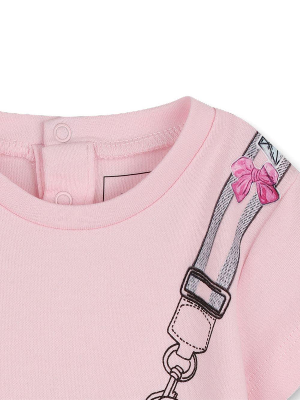 Tutina per neonata The Marc Jacobs Kids rosa con stampa grafica sul davanti - Rubino Kids