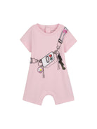 Tutina per neonata The Marc Jacobs Kids rosa con stampa grafica sul davanti - Rubino Kids