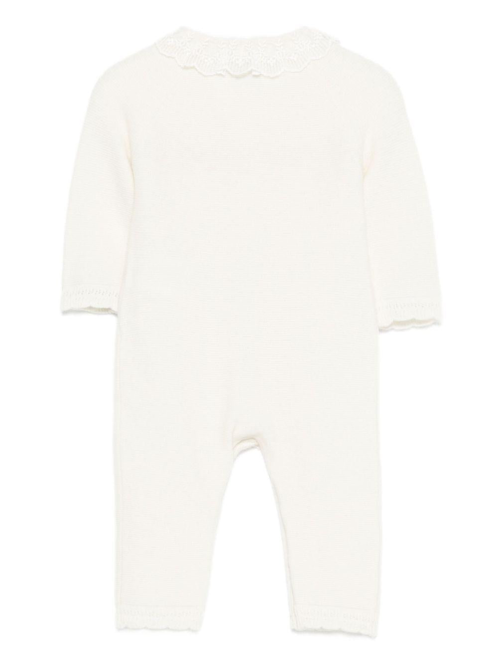 Tutina per neonataTartine Et Chocolat bianca con colletto in pizzo - Rubino Kids