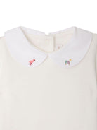 Tutina per neonati Bonpoint bianca con colletto ricamato - Rubino Kids