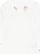 Tutina per neonati Bonpoint bianca con dettagli natalizi ricamati sul colletto - Rubino Kids