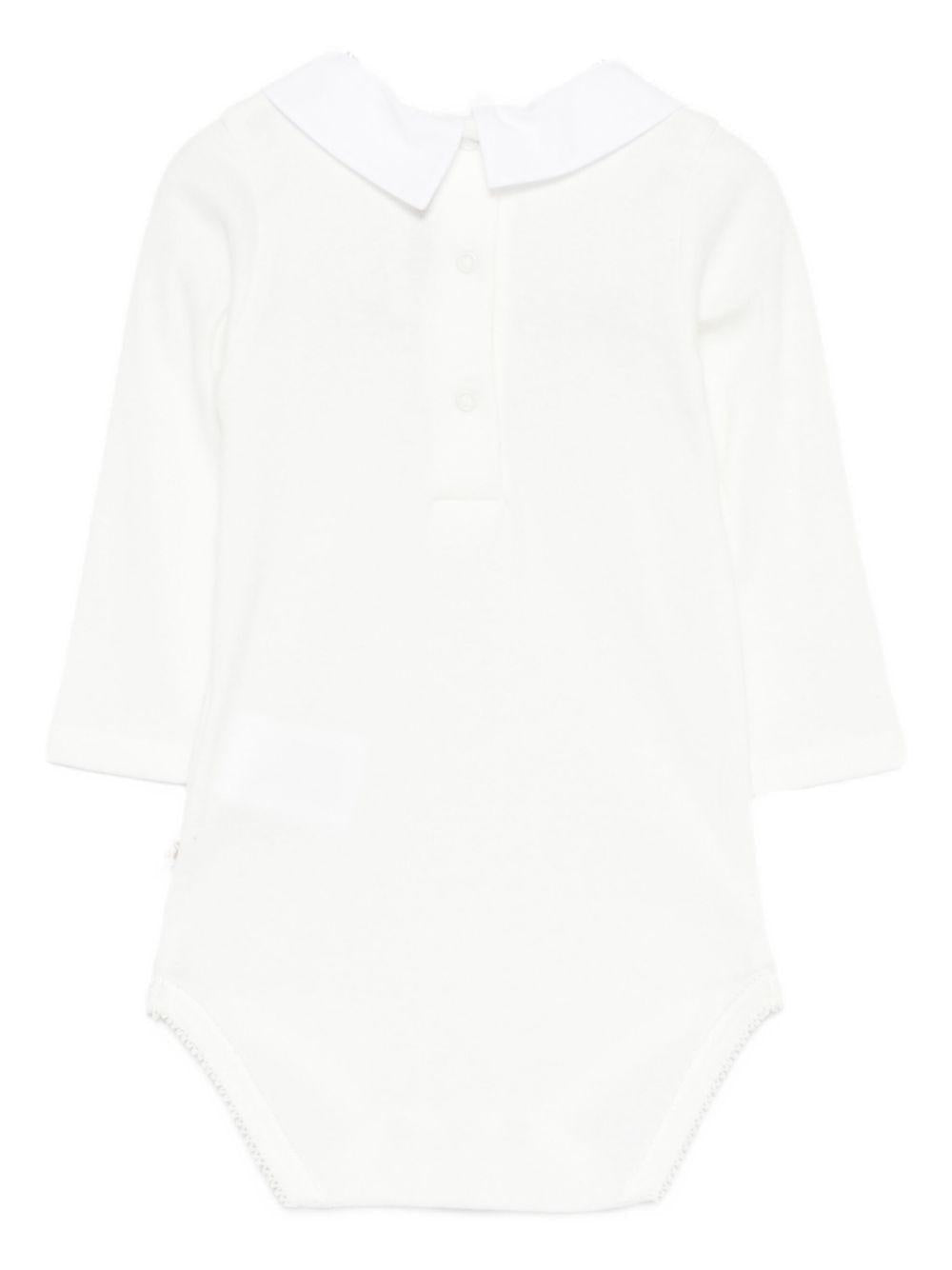 Tutina per neonati Bonpoint bianca con dettagli ricamati - Rubino Kids