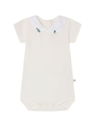 Tutina per neonati Bonpoint bianca con dettaglio ricamato - Rubino Kids