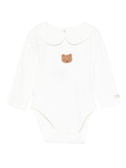 Tutina per neonati Donsje bianca con ricamo orso - Rubino Kids