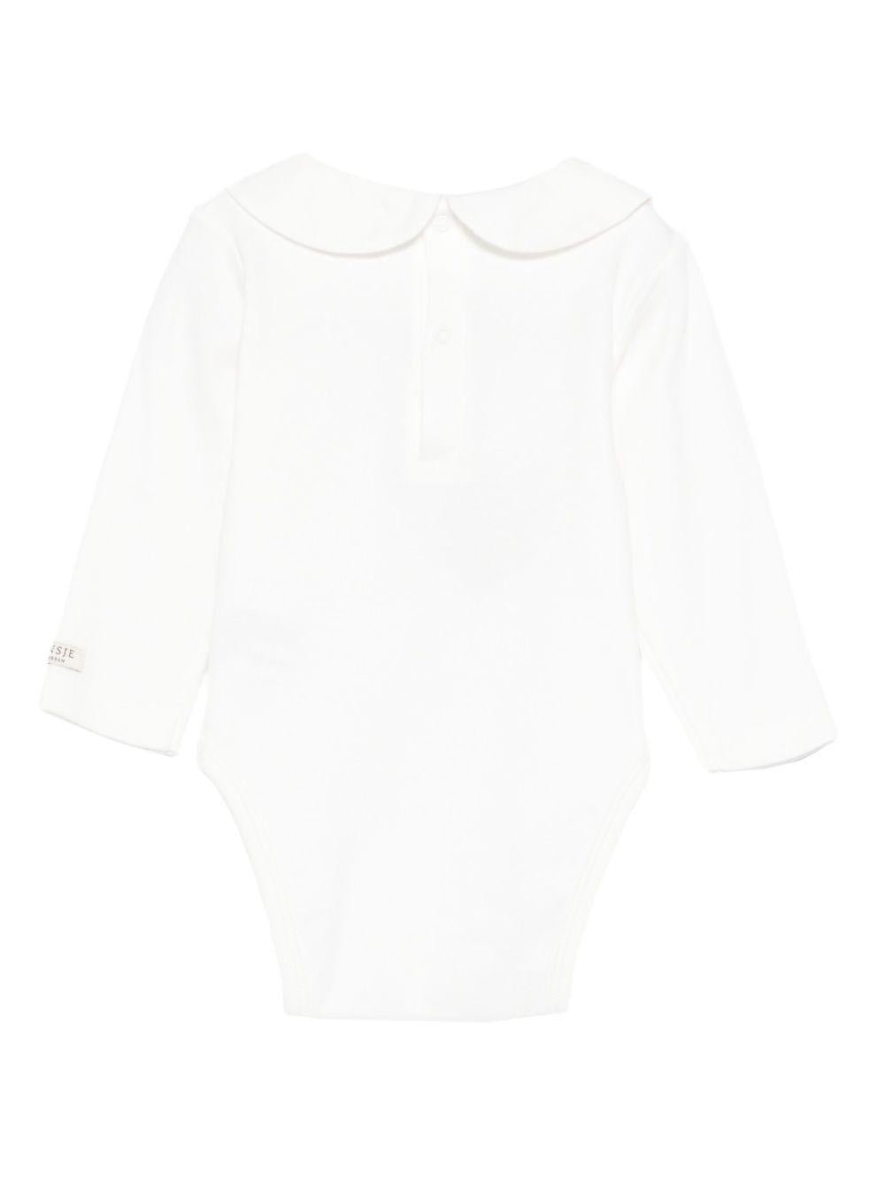 Tutina per neonati Donsje bianca con ricamo orso - Rubino Kids