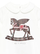 Tutina per neonati ETRO Kids bianca con motivo Pegaso - Rubino Kids
