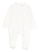 Tutina per neonati Il Gufo bianca con ricamo Foca sul davanti - Rubino Kids