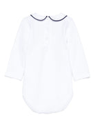 Tutina per neonati Mariella Ferrari bianco con rifiniture blu - Rubino Kids