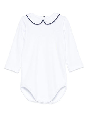 Tutina per neonati Mariella Ferrari bianco con rifiniture blu