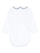 Tutina per neonati Mariella Ferrari bianco con rifiniture verdi - Rubino Kids