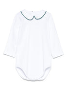 Tutina per neonati Mariella Ferrari bianco con rifiniture verdi - Rubino Kids