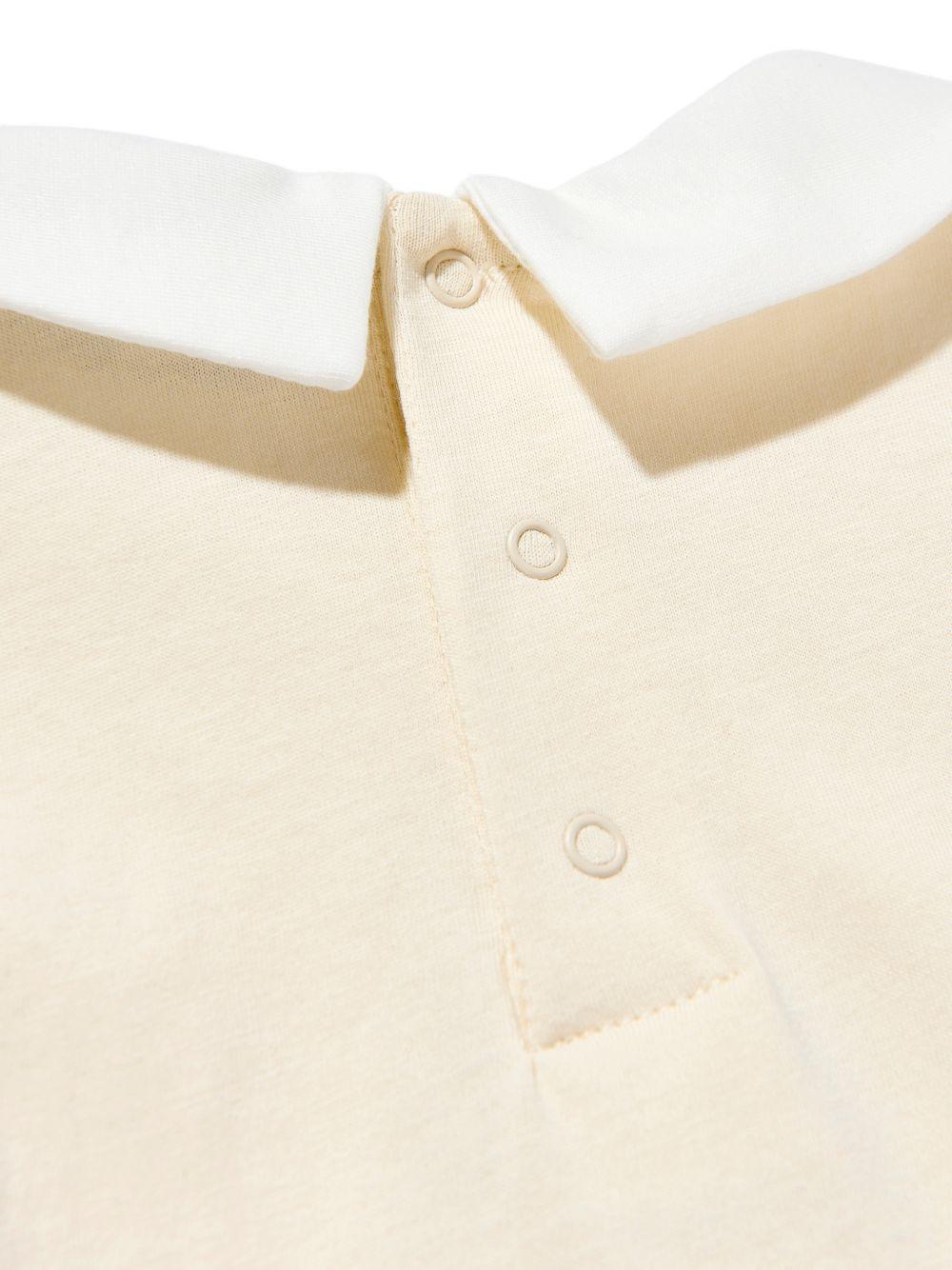 Tutina per neonati Moschino Kids beige con stampa Teddy Bear su nuvola - Rubino Kids