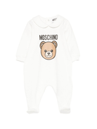 Tutina per neonati Moschino Kids bianca con stampa Teddy Bear - Rubino Kids