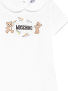 Tutina per neonati Moschino Kids bianca con stampa Teddy Bear - Rubino Kids