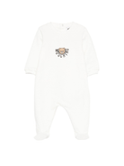 Tutina per neonati Moschino Kids bianco in cotone con stampa teddy - Rubino Kids