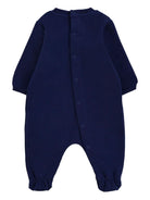 Tutina per neonati Moschino Kids blu in cotone con stampa teddy - Rubino Kids