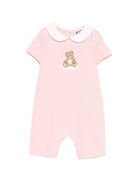 Tutina per neonati Moschino Kids rosa con stampa Teddy Bear su nuvola - Rubino Kids