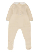 Tutina per neonati Paz Rodrìguez beige con colletto alla Peter Pan - Rubino Kids