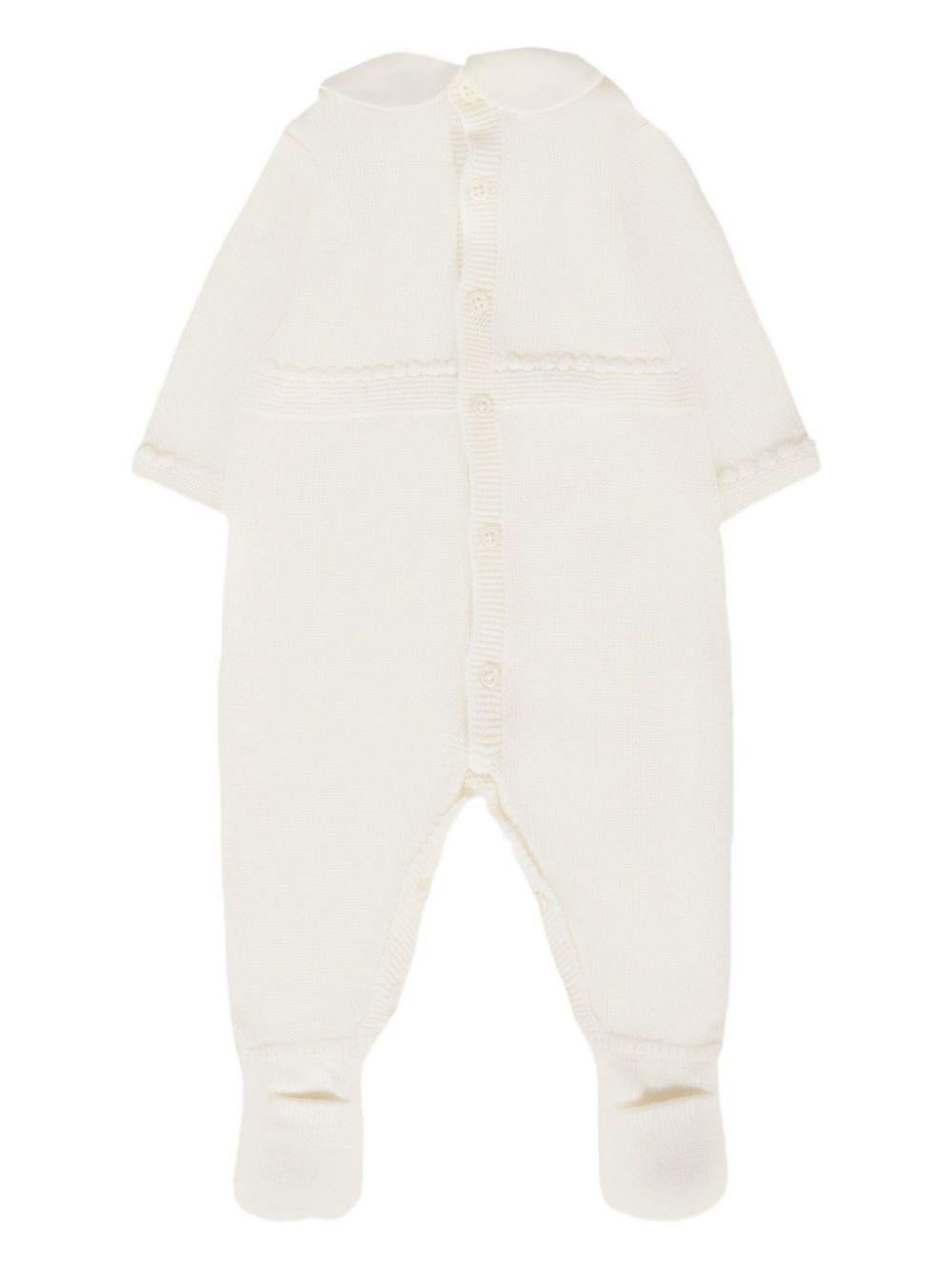 Tutina per neonati Paz Rodrìguez bianca con colletto Peter Pan - Rubino Kids