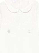 Tutina per neonati Paz Rodriguez bianca lavorata a maglia - Rubino Kids