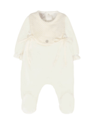 Tutina per neonati Paz Rodrìguez bianco con dettaglio con ruches - Rubino Kids