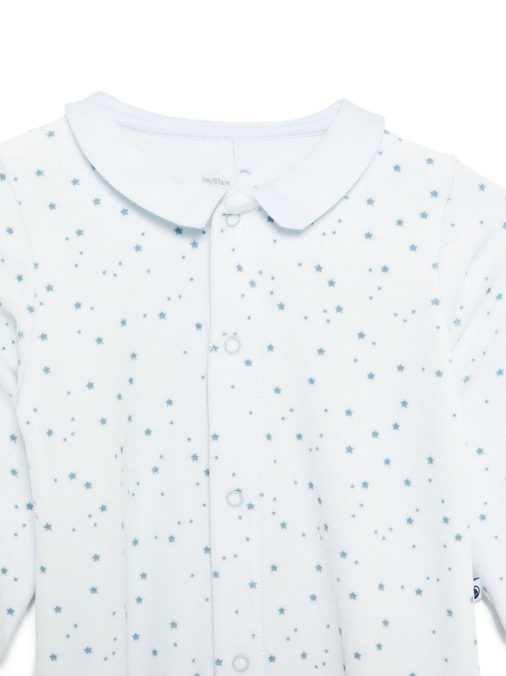 Tutina per neonati Petit Bateau azzurra con motivo a stelle - Rubino Kids