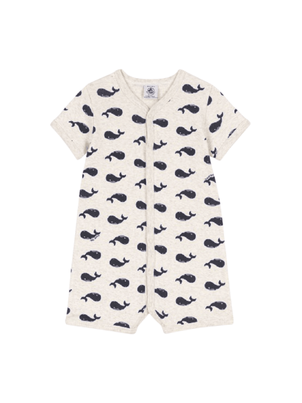 Tutina per neonati Petit Bateau beige con fantasia grafica all - over - Rubino Kids