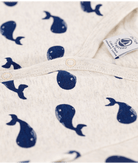 Tutina per neonati Petit Bateau beige con fantasia grafica all - over - Rubino Kids
