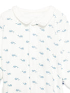 Tutina per neonati Petit Bateau bianca con colletto Peter Pan - Rubino Kids