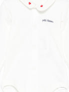 Tutina per neonati Petit Bateau bianca con decorazione a cuori - Rubino Kids
