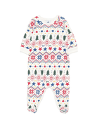Tutina per neonati Petit Bateau bianca con modello fair isle - Rubino Kids