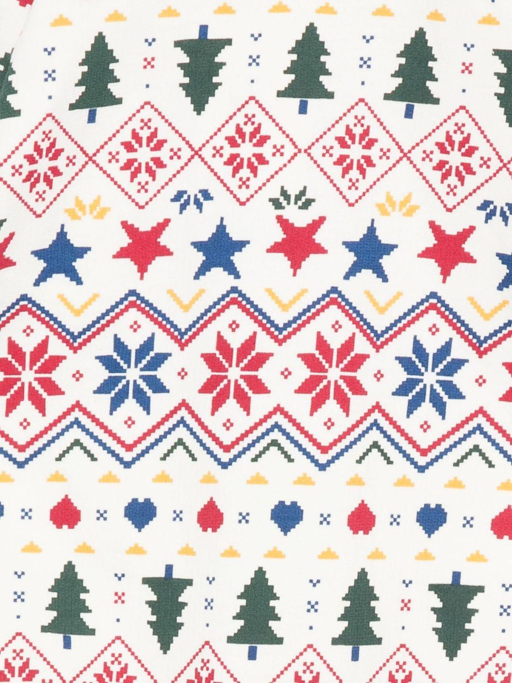 Tutina per neonati Petit Bateau bianca con modello fair isle - Rubino Kids