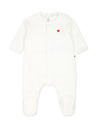 Tutina per neonati Petit Bateau bianca con motivo a cuori - Rubino Kids