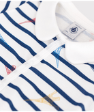 Tutina per neonati Petit Bateau bianco con fantasia grafica all - over - Rubino Kids