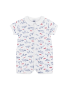 Tutina per neonati Petit Bateau bianco con fantasia grafica all - over - Rubino Kids