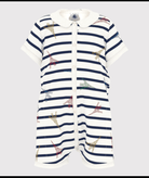 Tutina per neonati Petit Bateau bianco con fantasia grafica all - over - Rubino Kids