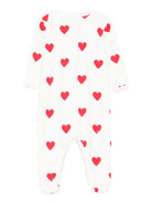 Tutina per neonati Petit Bateau bianco con stampa a cuore - Rubino Kids