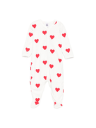 Tutina per neonati Petit Bateau bianco con stampa a cuore - Rubino Kids