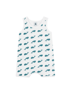 Tutina per neonati Petit Bateau bianco con stampa grafica all - over - Rubino Kids