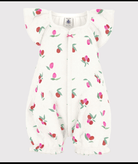 Tutina per neonati Petit Bateau bianco con stampa grafica all - over - Rubino Kids