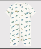 Tutina per neonati Petit Bateau bianco con stampa grafica all - over - Rubino Kids