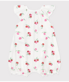 Tutina per neonati Petit Bateau bianco con stampa grafica all - over - Rubino Kids