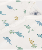 Tutina per neonati Petit Bateau bianco con stampa grafica all - over - Rubino Kids