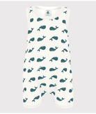 Tutina per neonati Petit Bateau bianco con stampa grafica all - over - Rubino Kids