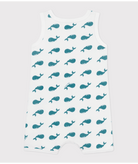 Tutina per neonati Petit Bateau bianco con stampa grafica all - over - Rubino Kids