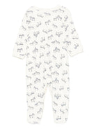 Tutina per neonati Petit Bateau bianco con stampa zebra - Rubino Kids