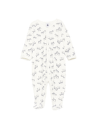 Tutina per neonati Petit Bateau bianco con stampa zebra - Rubino Kids